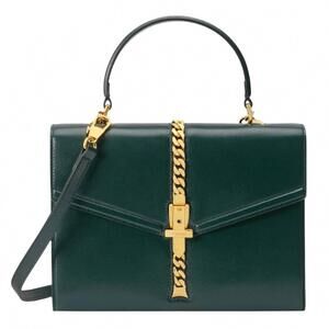 NEW GUCCI women's sylvie 1969 small top handle bag in green
